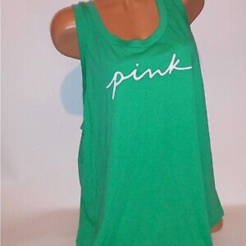 PINK Victoria's Secret Green Tank Top